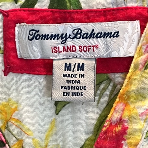 Tommy Bahama Tropical Floral Woman’s Top-100% Soft Cotton Size Medium - Picture 2 of 9